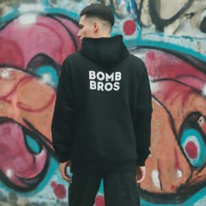 Men's Block Text on Back Hoodie